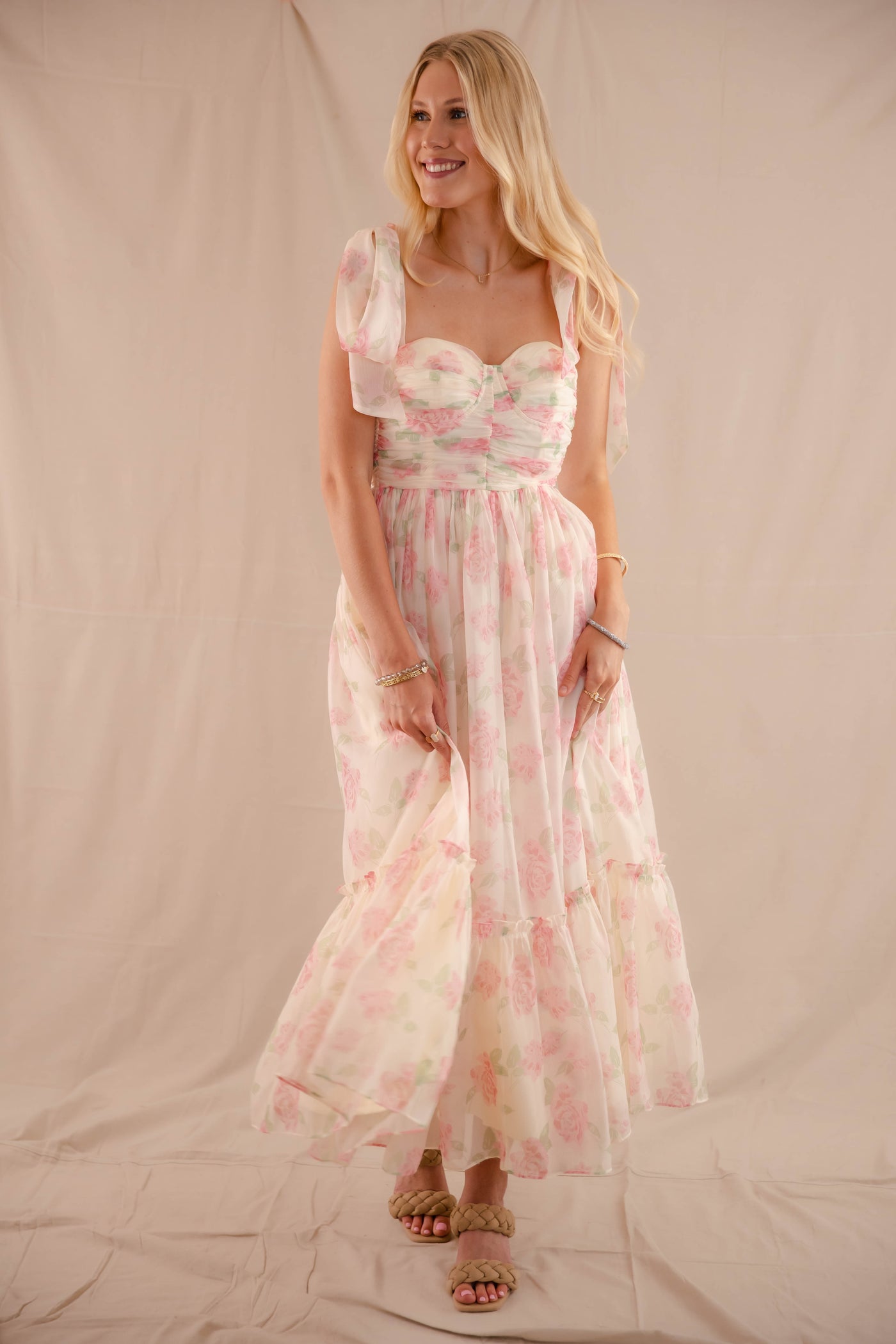 Women's Elegant Floral Dress- Women's Photoshoot Dresses- Mable Maxi Dress