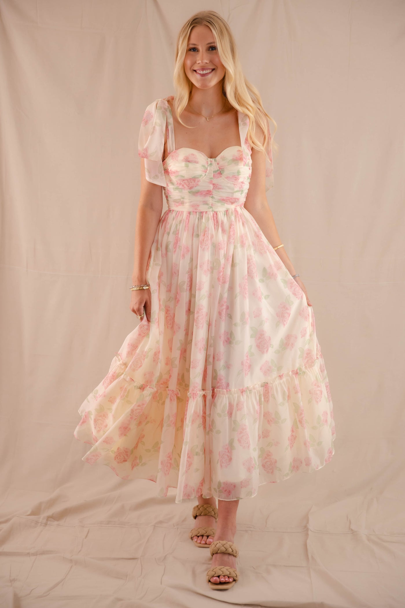 Women's Elegant Floral Dress- Women's Photoshoot Dresses- Mable Maxi Dress