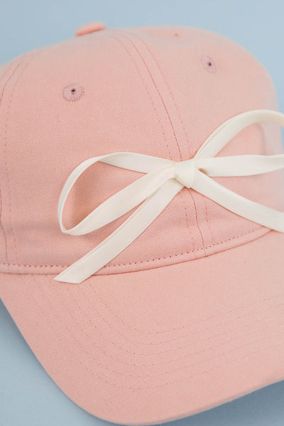 Ribbon Baseball Cap-Ivory