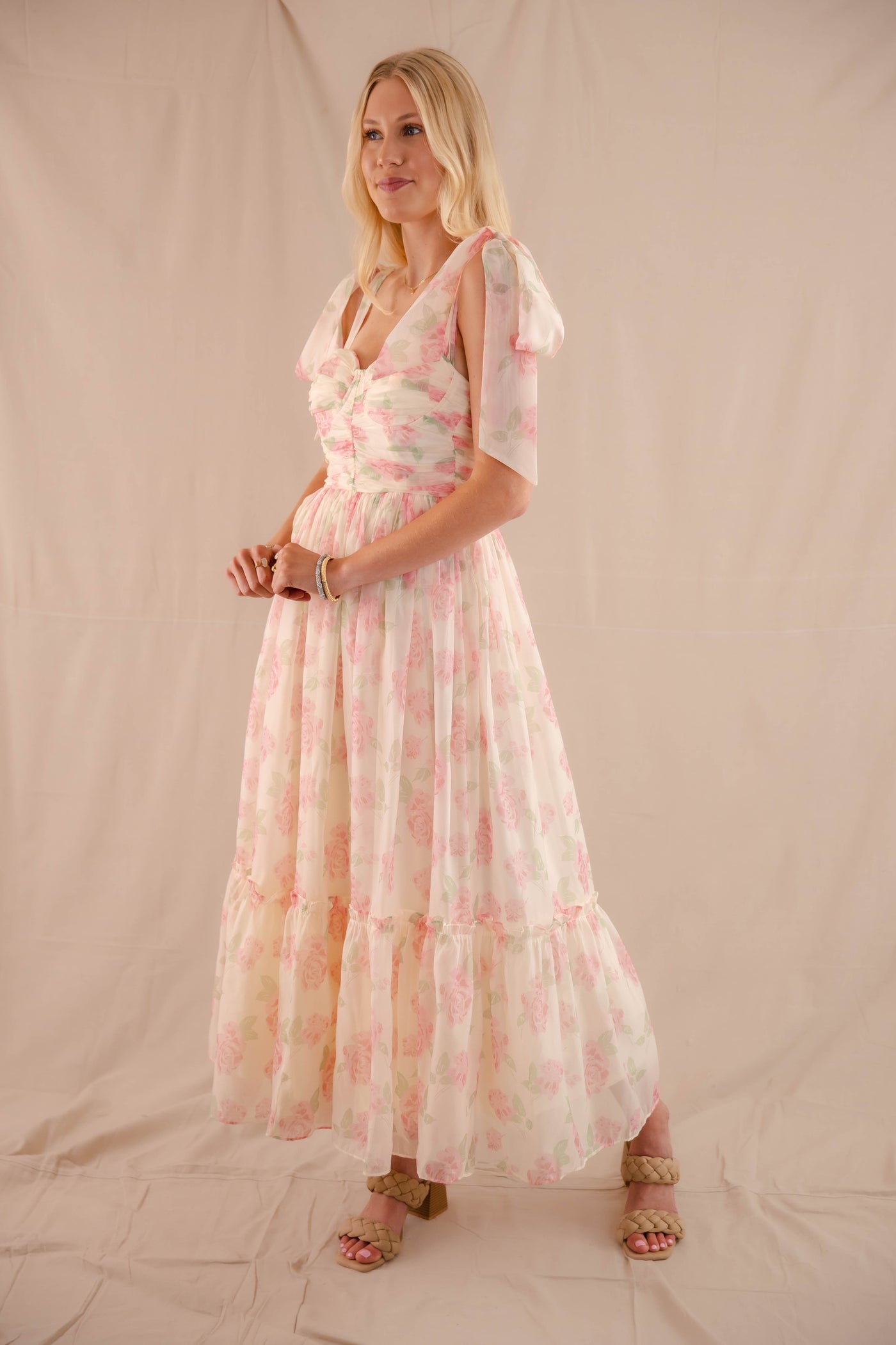 Women's Elegant Floral Dress- Women's Photoshoot Dresses- Mable Maxi Dress