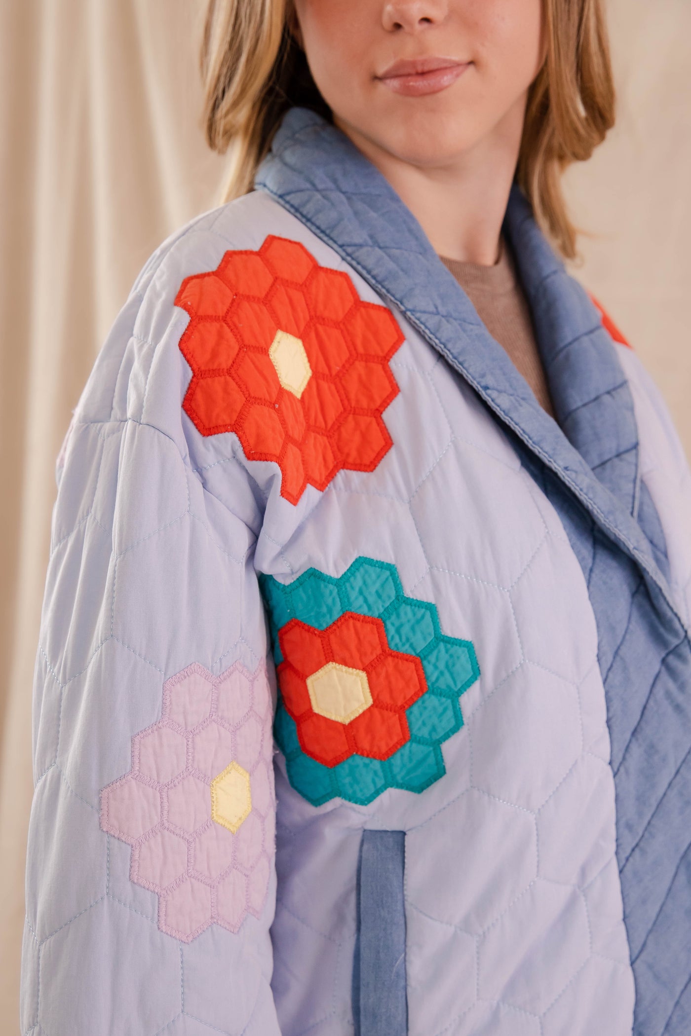 Patchwork Quilt Jacket- Women's Vintage Inspired Coat- Colorful Patchwork Quilt Jacket