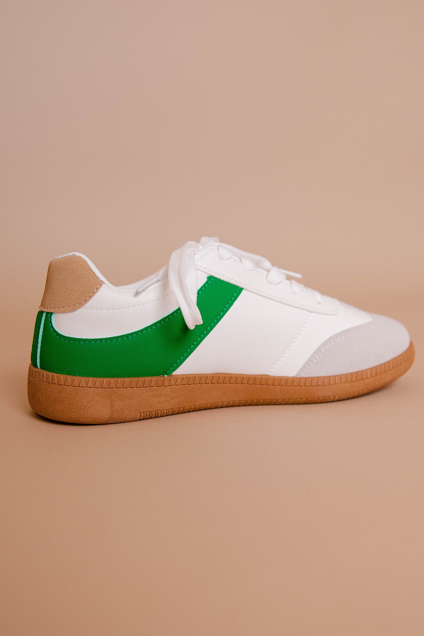 Women's Green Tennis Shoes- Green Stripe Tennis Shoes- Women's Trendy Sneakers