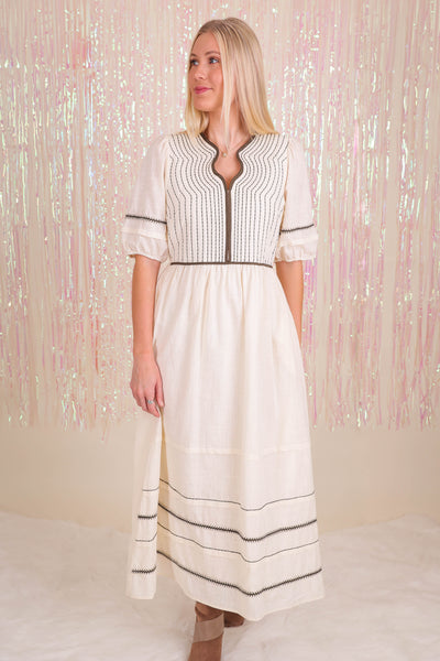 Women's Classic Midi Dress- Women's Preppy Dresses- See & Be Seen Dress