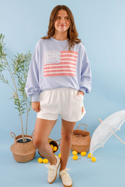 Women's Cotton Teddybear Shorts- Embroidered Teddybear Shorts for Women