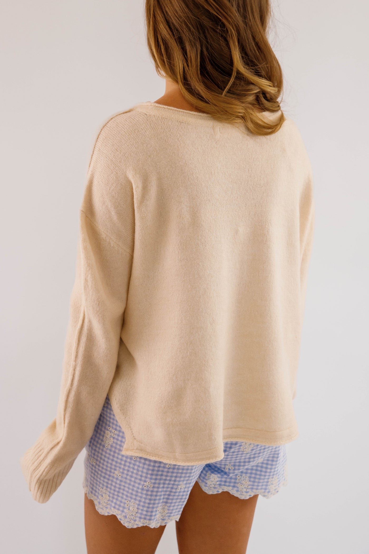 Women's Relaxed Fit Sweater- Women's Soft Sweater- Women's Oatmeal Oversized Sweater