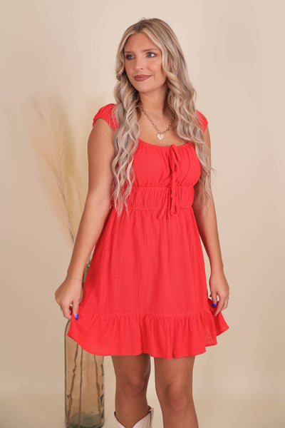 Women's Red Dress- Women's Summer Dresses- Red Gilli Dress