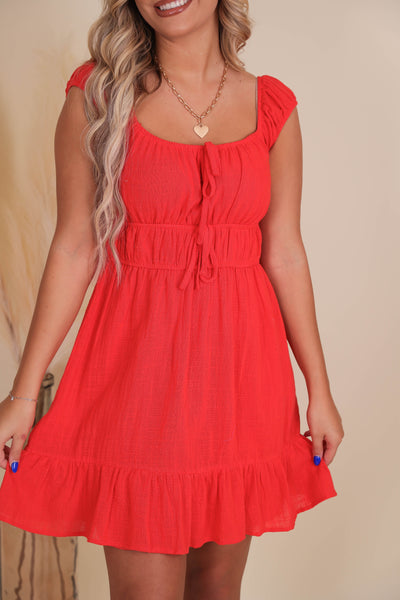 Women's Red Dress- Women's Summer Dresses- Red Gilli Dress