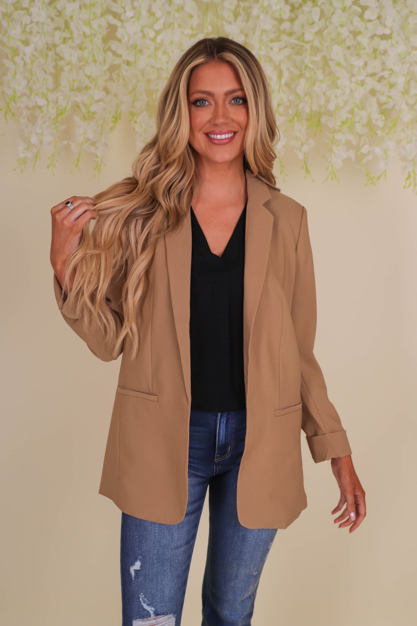 Women's Camel Blazer- Fun Camel Blazer- Trendy Women's Blazer- Love Tree Blazer