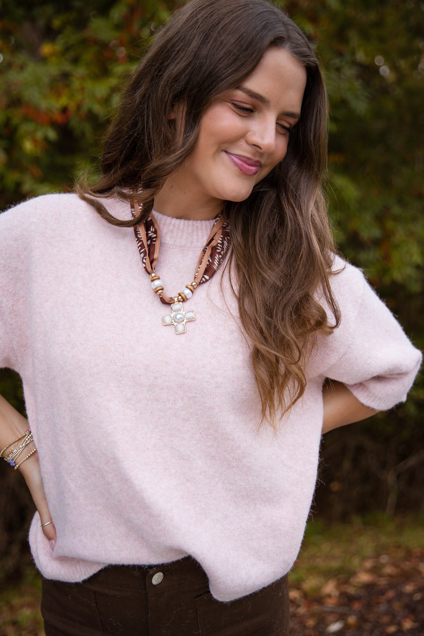 Short Sleeve Sweater Top- Women's Pale Pink Sweater- Women's Soft Sweaters