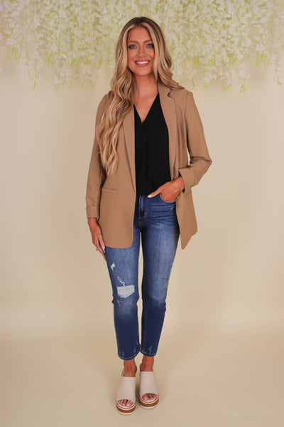 Women's Camel Blazer- Fun Camel Blazer- Trendy Women's Blazer- Love Tree Blazer