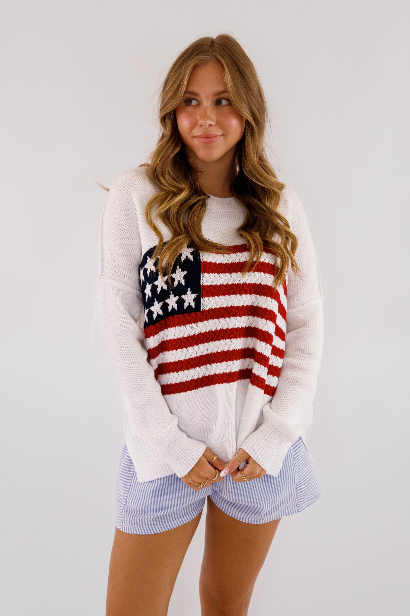 Under The Stars Sweater-White
