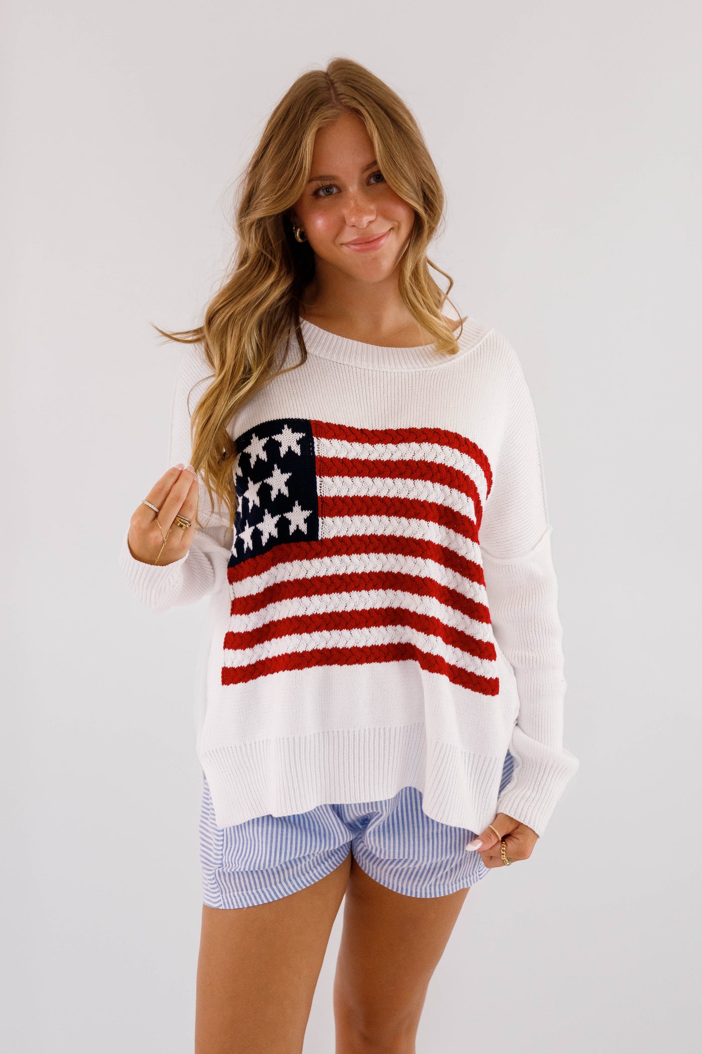 Under The Stars Sweater-White