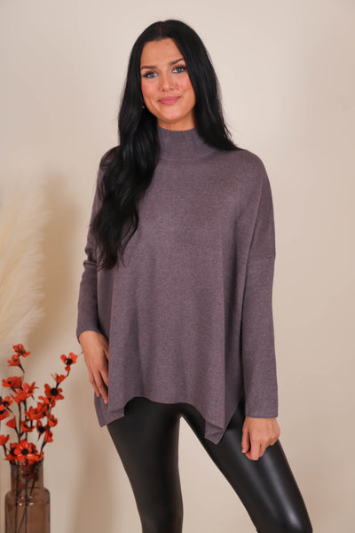 Women's Buttery Soft Sweater- Women's Oversized Poncho Sweater- Entro Sweaters