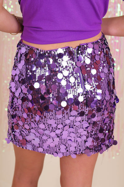 Women's Fun Sequin Mini Skirt- Women's Sequin Set- Strut & Bolt Sequin Outfit