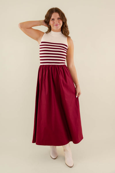 She's A Classic Maxi Dress-Wine