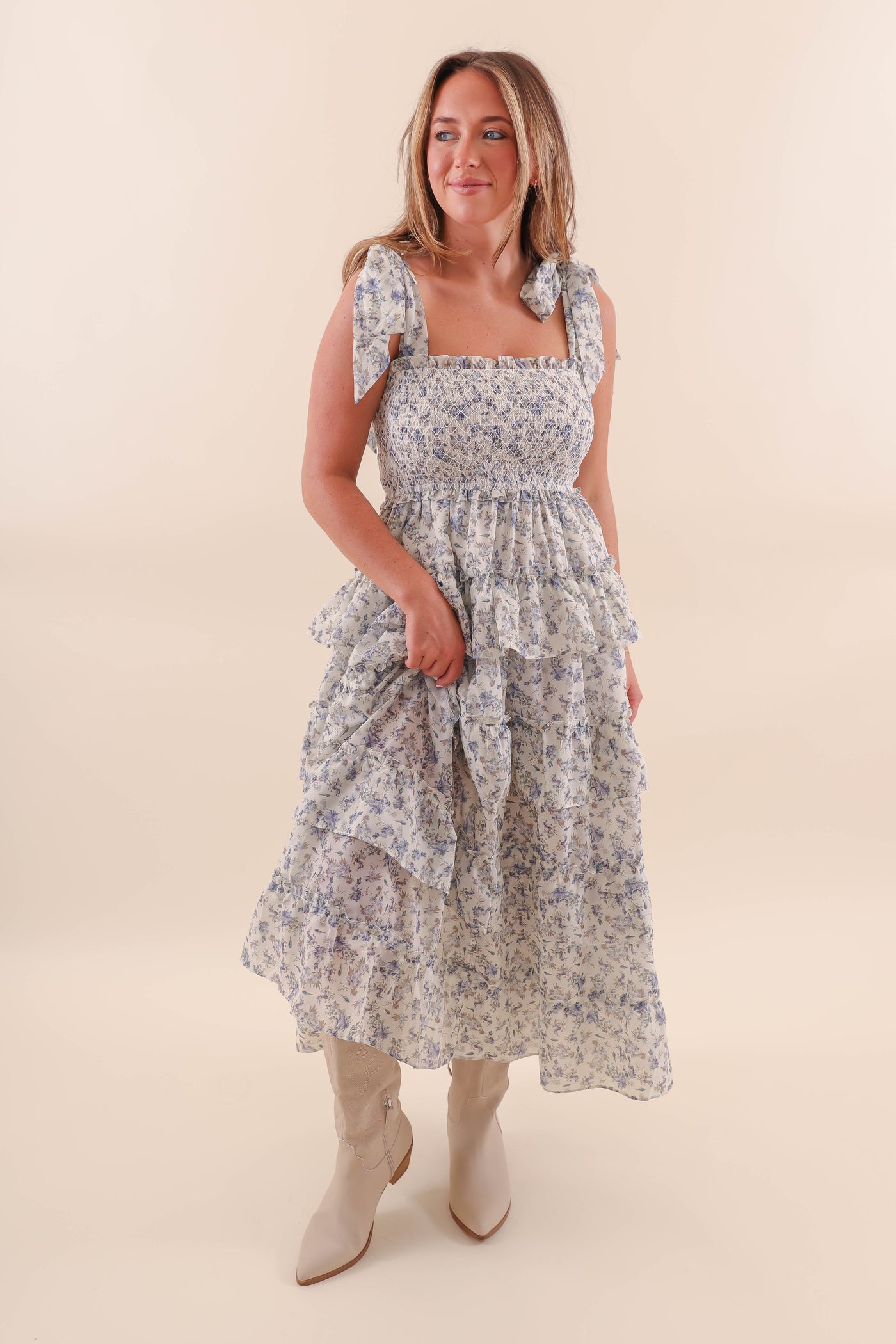 Floral Print Midi Dress- Sofie The Label Floral Midi Dress