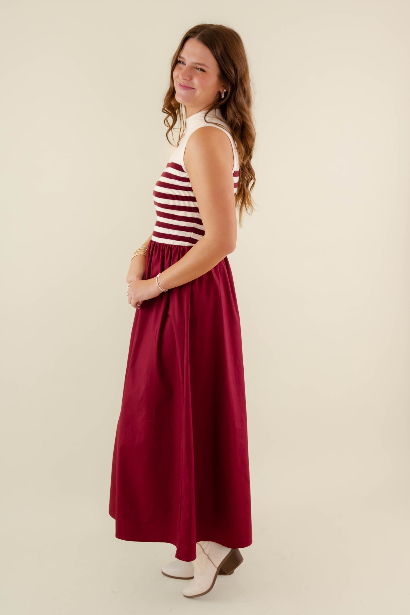 She's A Classic Maxi Dress-Wine