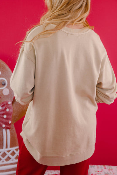 Have Yourself A Merry Little Cocktail Sweatshirt- Holiday Graphic Pullover- Tres Bien Cocktail Sweatshirt