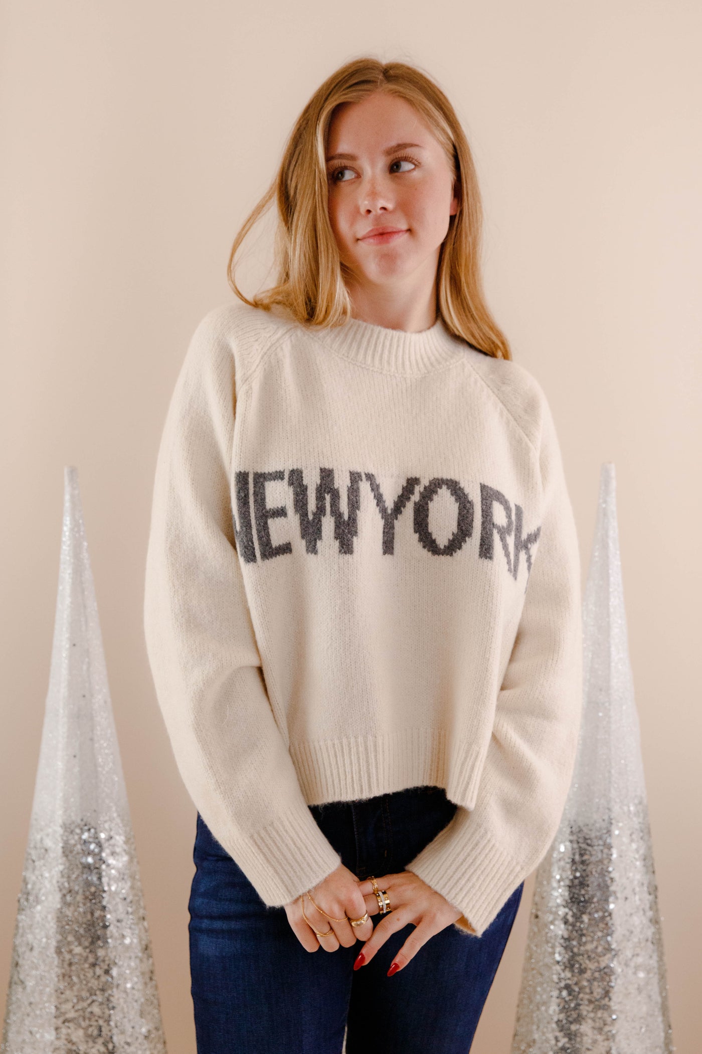 Women's New York Sweater- New York Knit Sweater- Miou Muse Sweaters