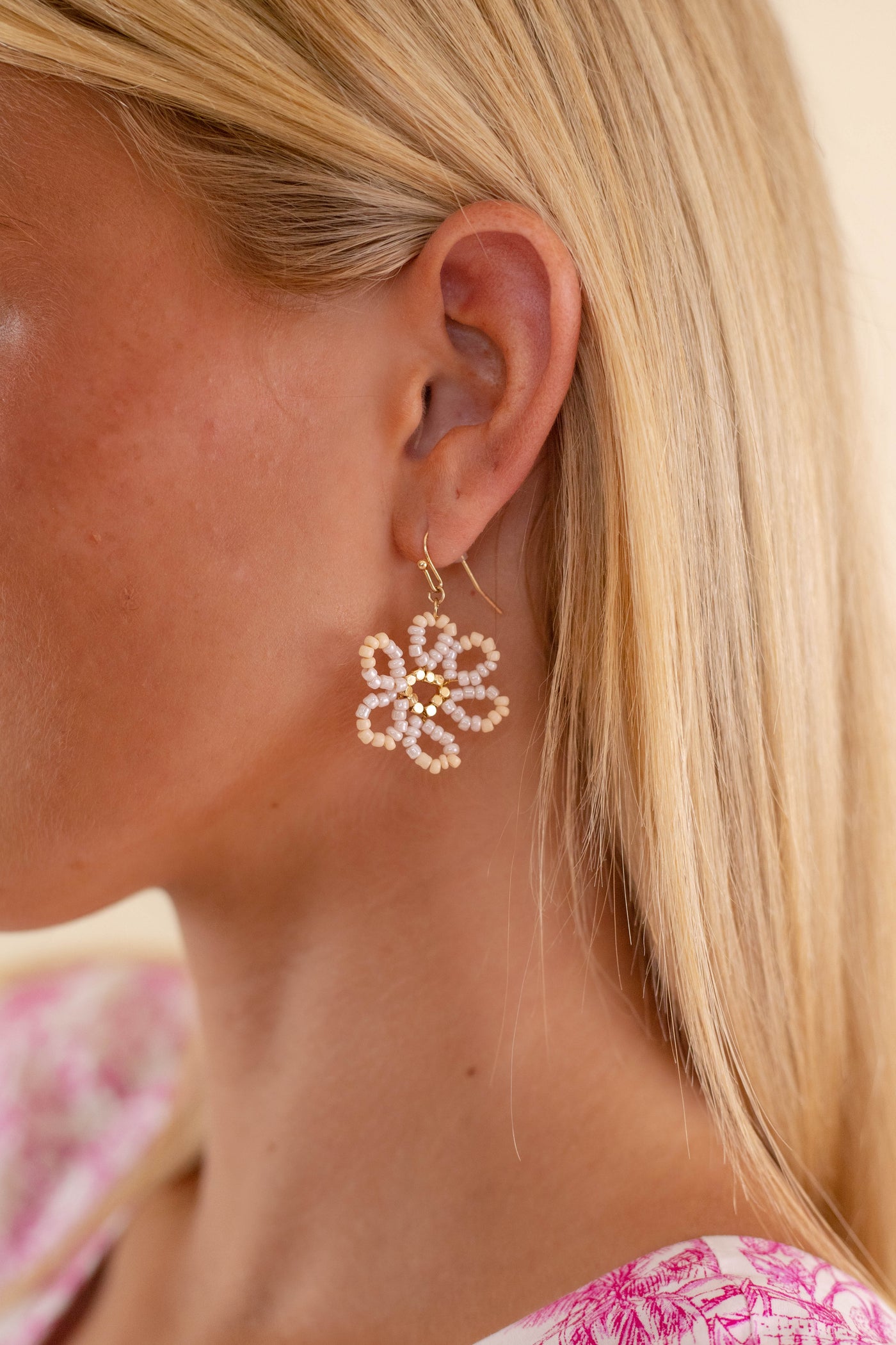 Burst of Beauty Earrings-White