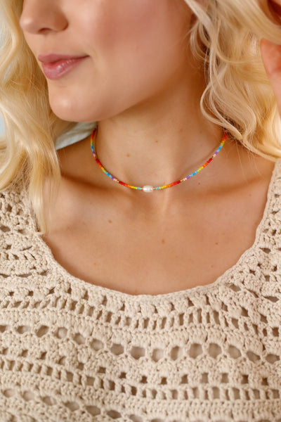 Balcony Views Necklace-Rainbow