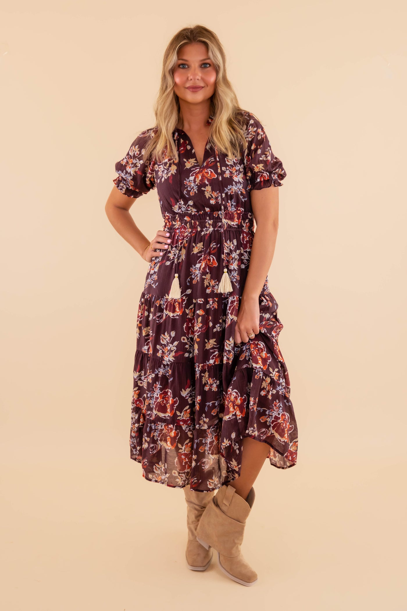 As The Leaves Change Midi Dress