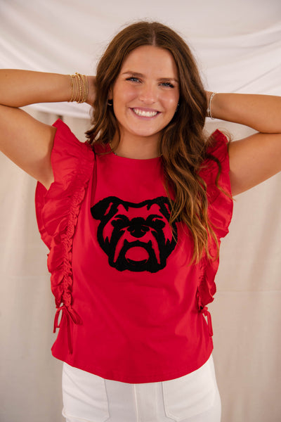 UGA Game day Top - Go Dawgs Top - Why Dress Game day Top