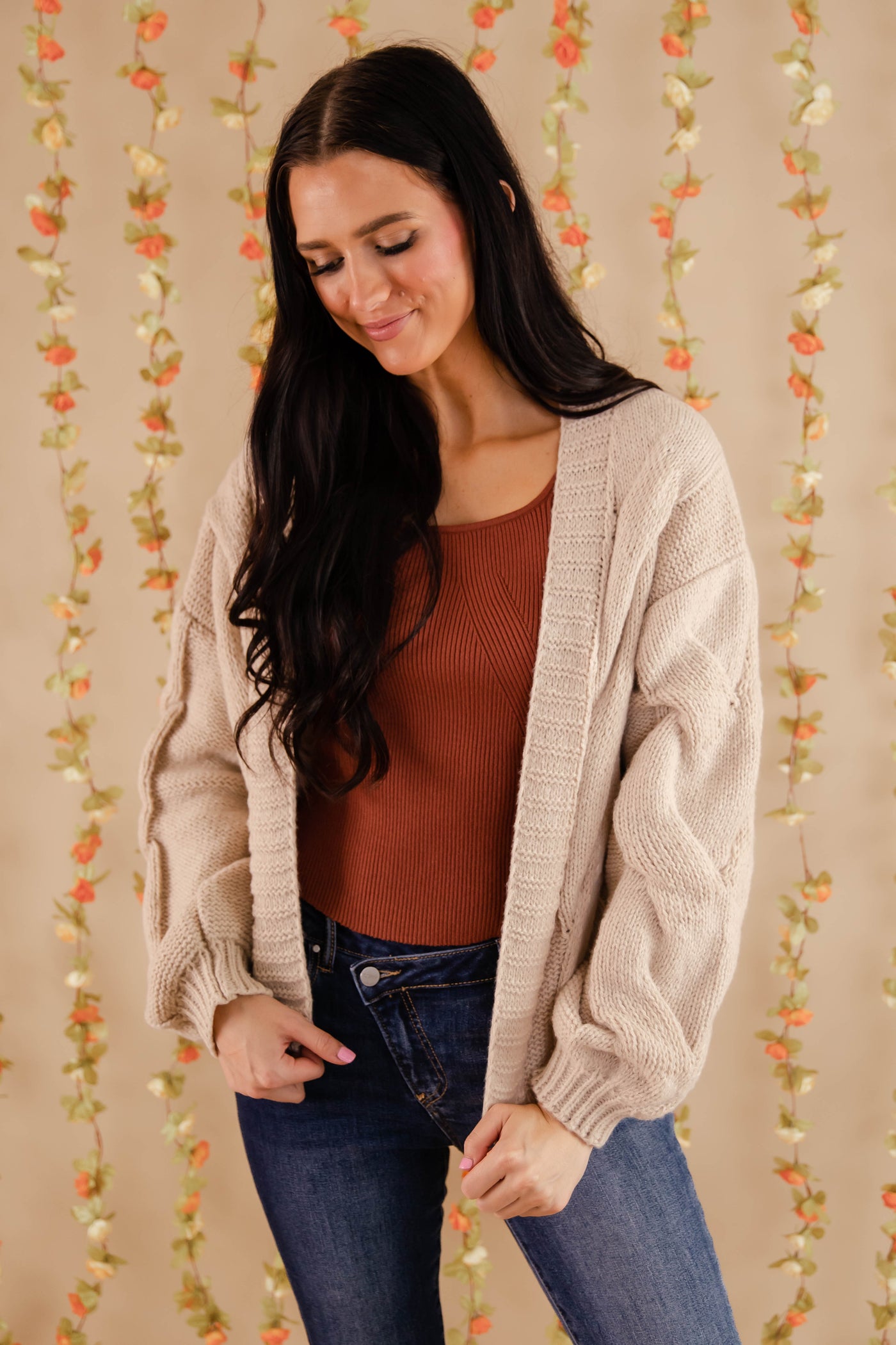 Oversized Knit Cardigan For Women- Women's Relaxed Fit Cardigan- Knitted Tops for Women