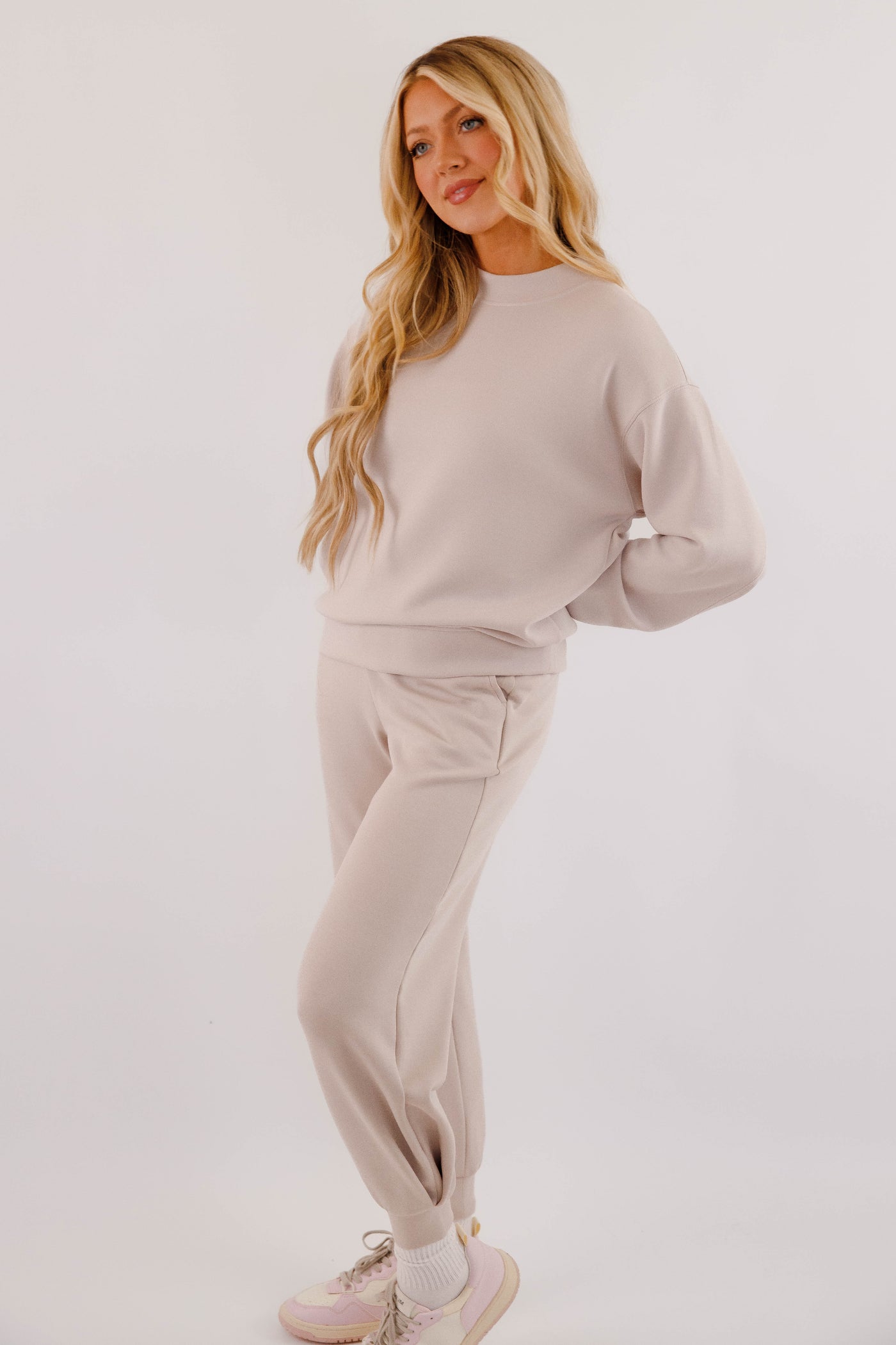 Lightweight Soft Joggers- Women's Scuba Fabric Loungewear- Rae Mode Set