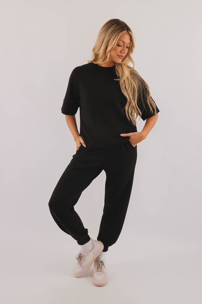 Lightweight Soft Pullover- Women's Scuba Fabric Loungewear- Rae Mode Set