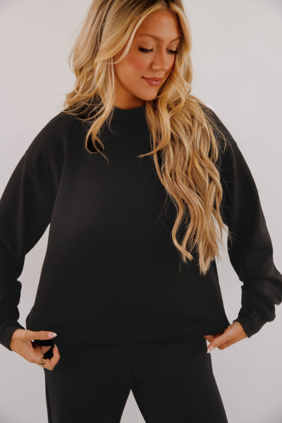 Lightweight Soft Pullover- Women's Scuba Fabric Loungewear- Rae Mode Set