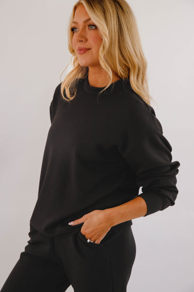 Lightweight Soft Pullover- Women's Scuba Fabric Loungewear- Rae Mode Set