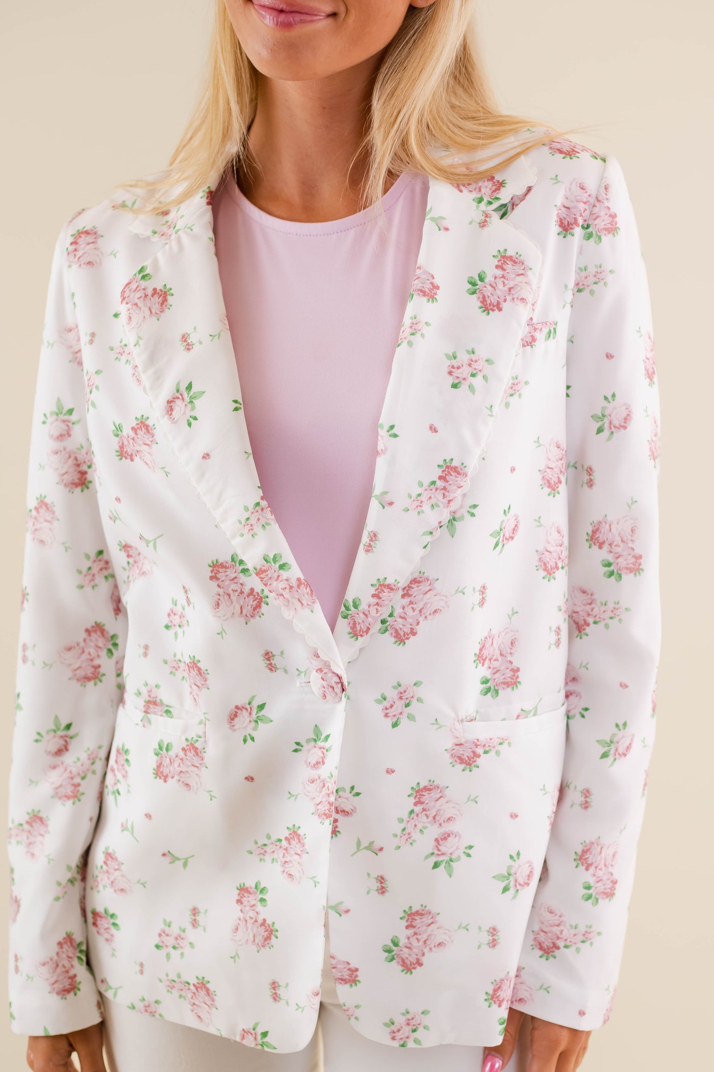 Floral Prink Blazer- Pink TCEC Blazer- LoveShack Blazer