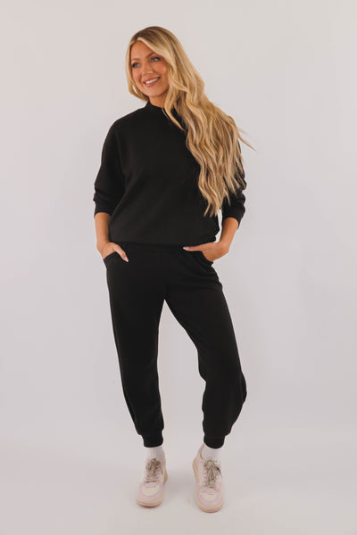 Lightweight Soft Pullover- Women's Scuba Fabric Loungewear- Rae Mode Set