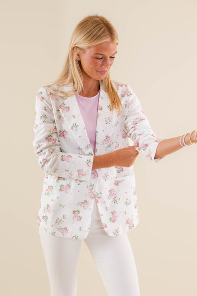 Floral Prink Blazer- Pink TCEC Blazer- LoveShack Blazer