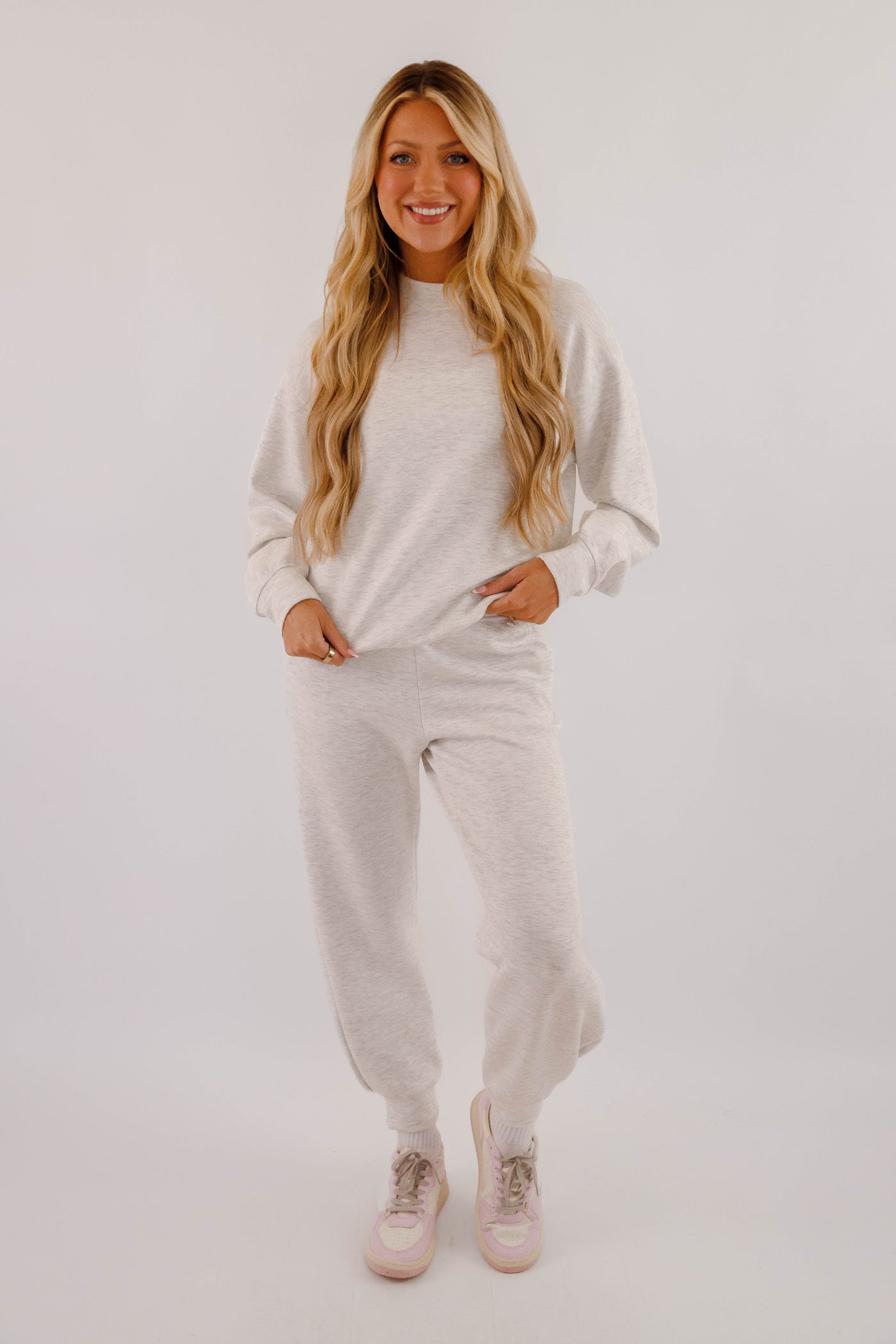 Lightweight Soft Pullover- Women's Scuba Fabric Loungewear- Rae Mode Set