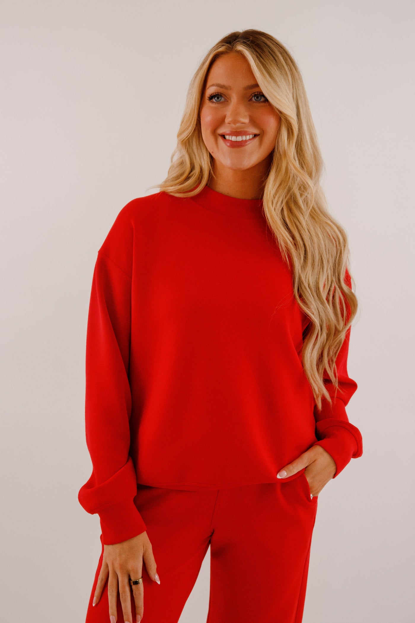 Lightweight Soft Pullover- Women's Scuba Fabric Loungewear- Rae Mode Set