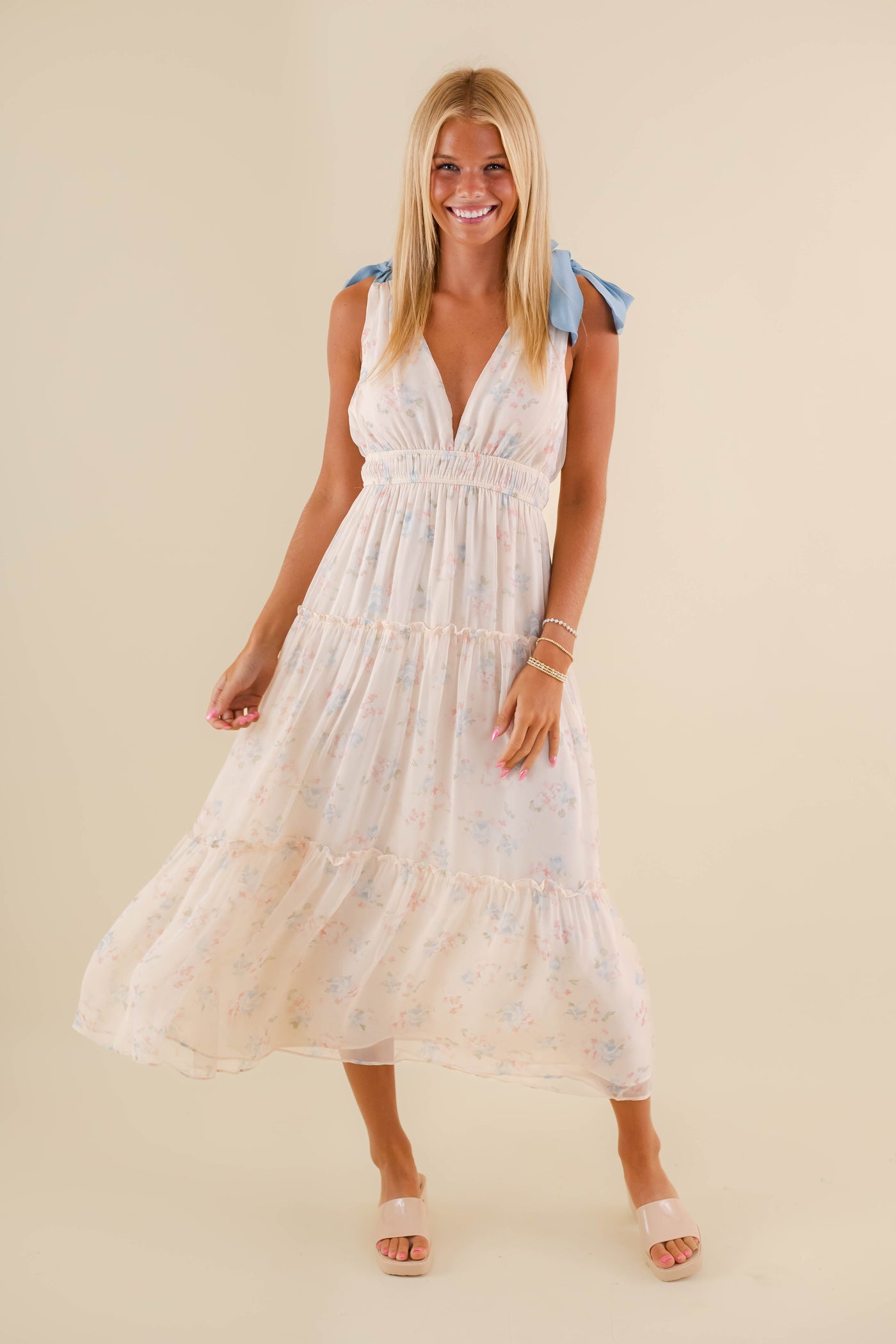 Feminine Midi Dress- Ribbon Midi Dress- Storia Dresses