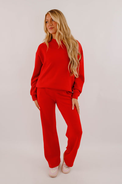 Lightweight Soft Pullover- Women's Scuba Fabric Loungewear- Rae Mode Set