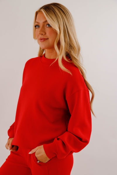 Lightweight Soft Pullover- Women's Scuba Fabric Loungewear- Rae Mode Set