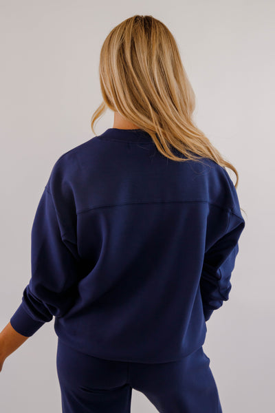 Lightweight Soft Pullover- Women's Scuba Fabric Loungewear- Rae Mode Set