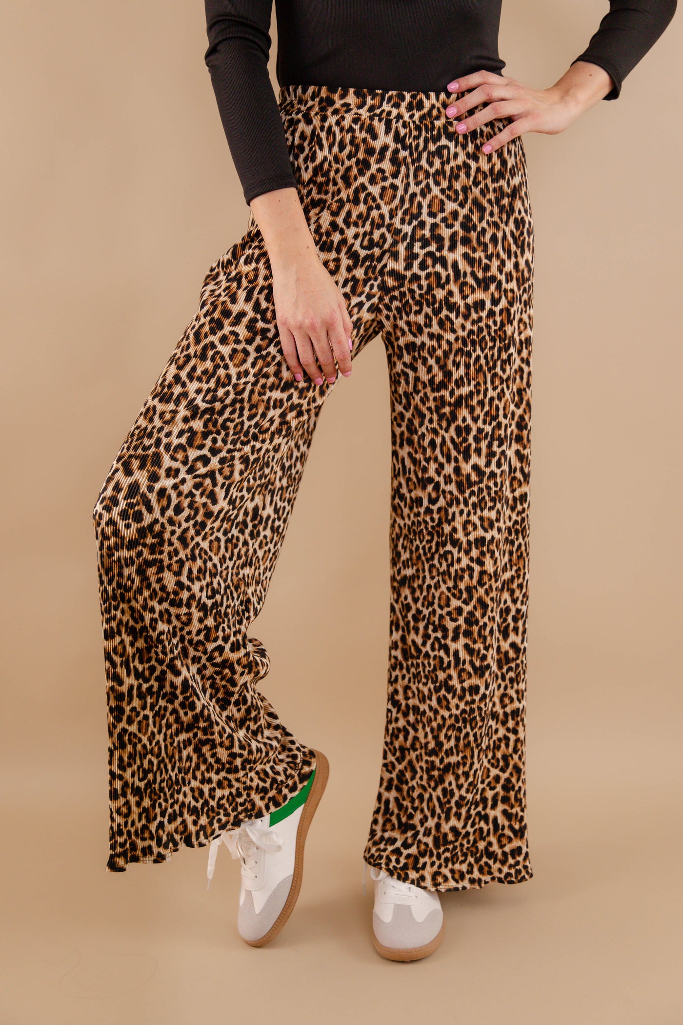 Leopard Flare Pants- Women's Leopard Matching Set- Women's Cheetah Matching Two-Piece Set