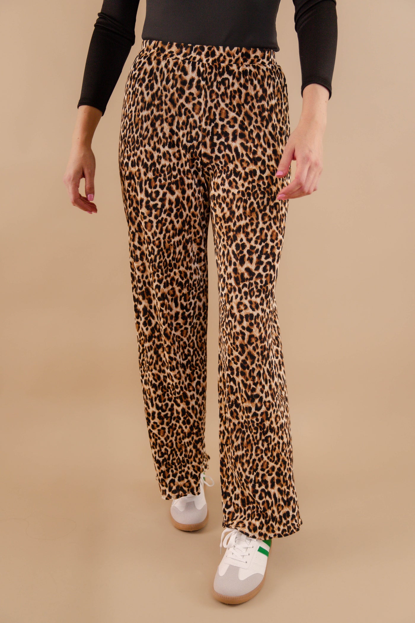 Leopard Flare Pants- Women's Leopard Matching Set- Women's Cheetah Matching Two-Piece Set