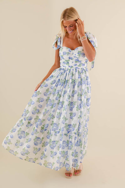 Women's Elegant Floral Dress- Women's Photoshoot Dresses- Mable Maxi Dress