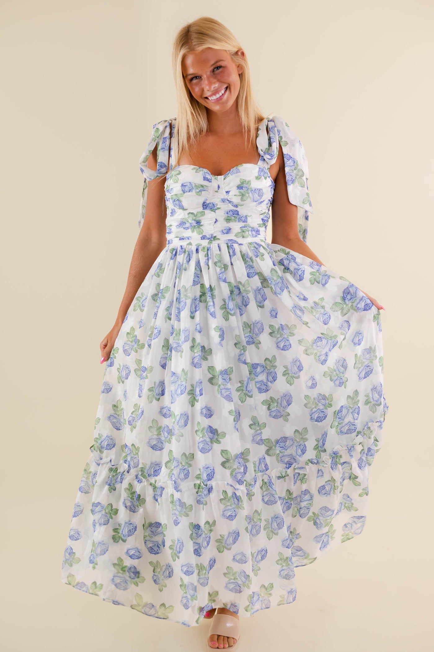 Women's Elegant Floral Dress- Women's Photoshoot Dresses- Mable Maxi Dress