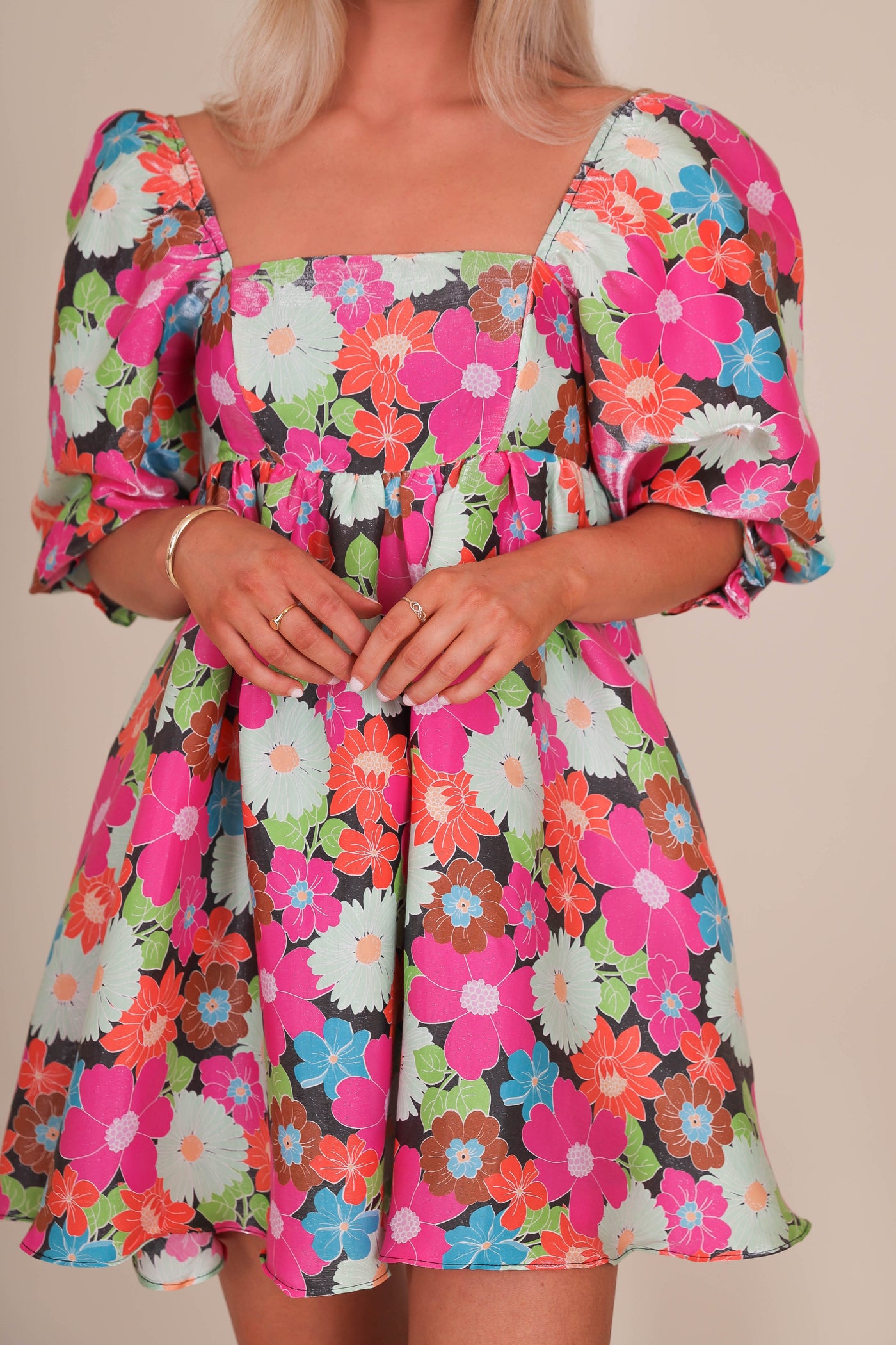 Colorful Babydoll Dress- Vintage Inspired Dress- Storia Dresses