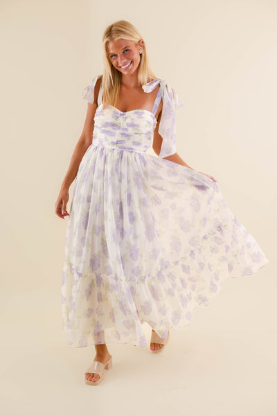 Women's Elegant Floral Dress- Women's Photoshoot Dresses- Mable Maxi Dress