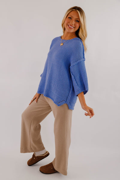 Textured Knit Lounge Pants- Women's Taupe Loungewear- Women's Travel Outfit