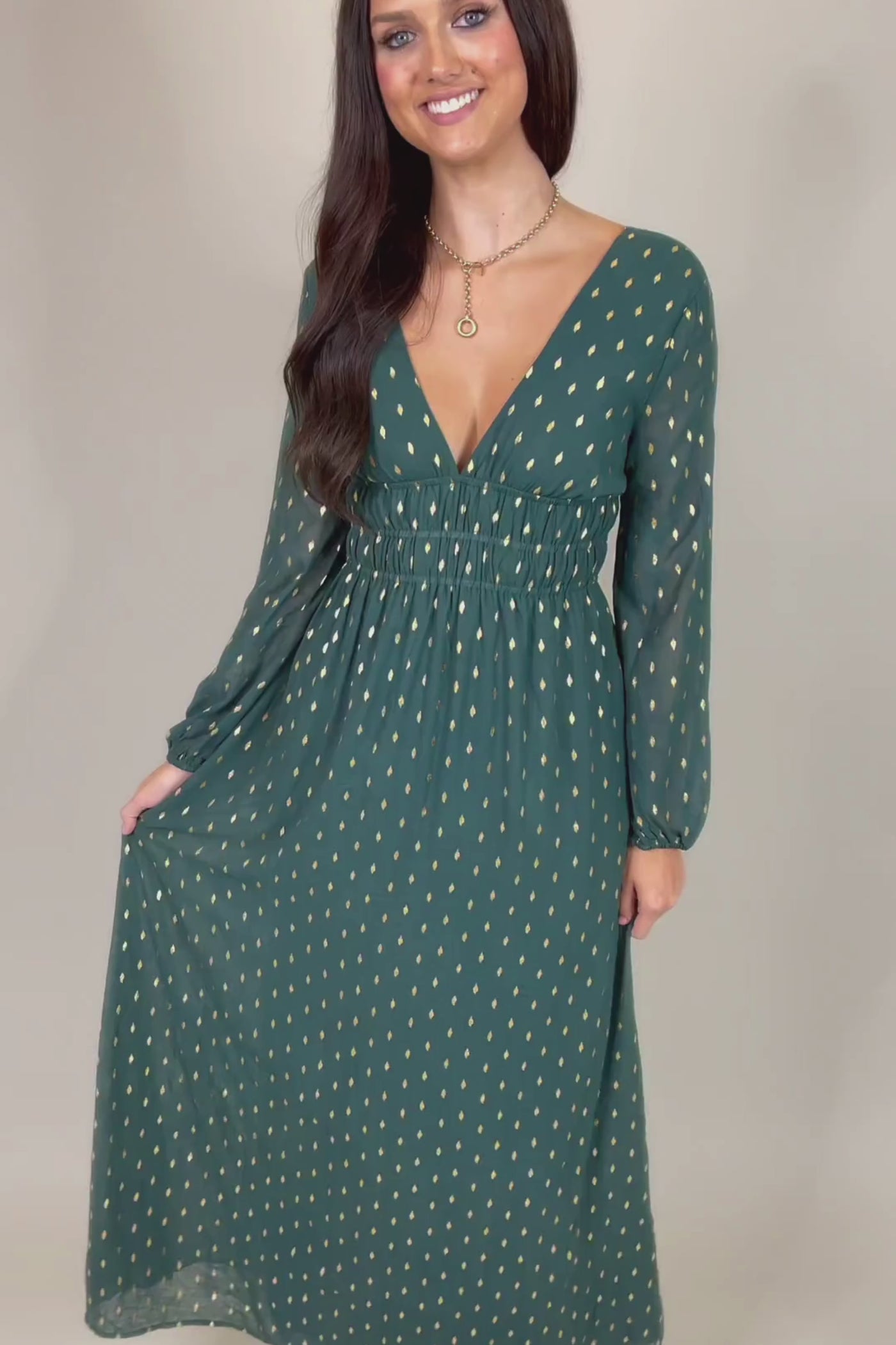 FINAL SALE: Toasting Happiness Maxi Dress
