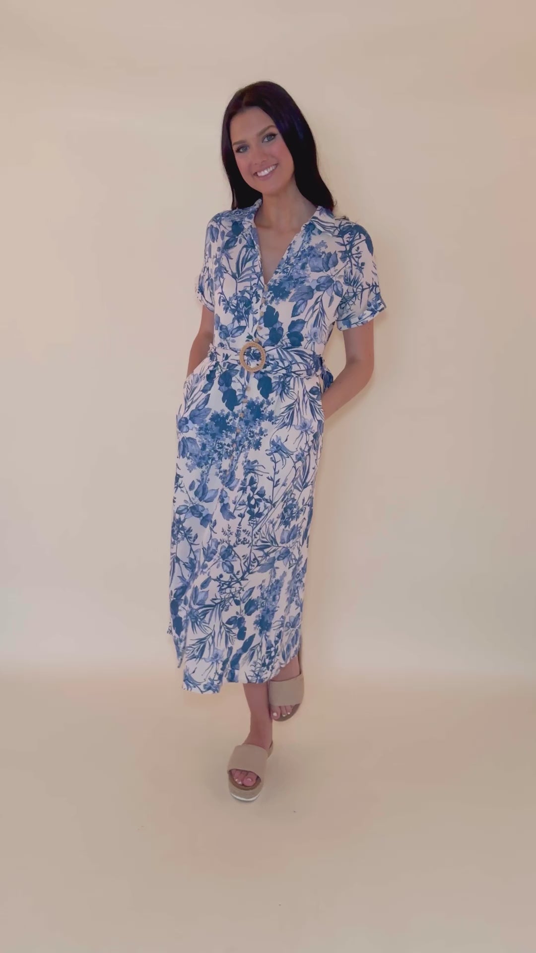 In Between The Leaves Midi Dress